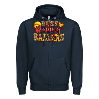 Navy busy raising ballers softball Zipper Hoodie - Jasminsmagicworld