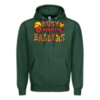 Sports Green busy raising ballers softball Zipper Hoodie - Jasminsmagicworld