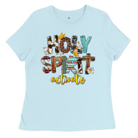Baby Blue Holy Spirit Activate Ladies Tee - FaDigitalArtStudio