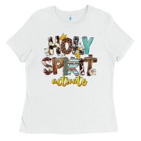 White Holy Spirit Activate Ladies Tee - FaDigitalArtStudio