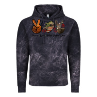 Cloud Black Peace Love White Tailed Deer Vintage Hoodie - LillyAllenDesigns