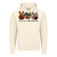 Vintage Artic Peace Love White Tailed Deer Vintage Hoodie - LillyAllenDesigns