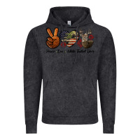 Vintage Black Peace Love White Tailed Deer Vintage Hoodie - LillyAllenDesigns