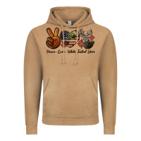 Vintage Camel Peace Love White Tailed Deer Vintage Hoodie - LillyAllenDesigns