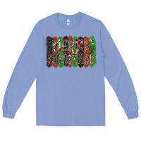 Colony Blue Merry Christmas Long Sleeve Tee - CowhideDigitalArt