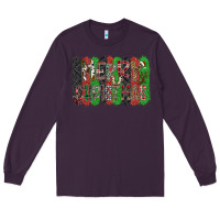 Plum Merry Christmas Long Sleeve Tee - CowhideDigitalArt