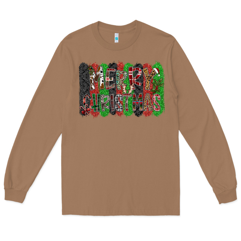 Merry Christmas Long Sleeve Tee by CowhideDigitalArt | Teevron