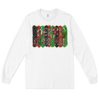 White Merry Christmas Long Sleeve Tee - CowhideDigitalArt