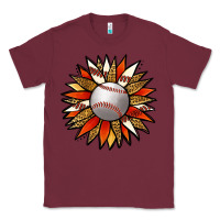 Burgundy Baseball Sunflower Classic Tee - Jasminsmagicworld