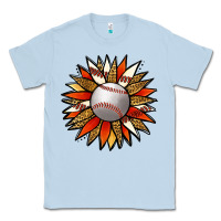 Dusty Blue Baseball Sunflower Classic Tee - Jasminsmagicworld