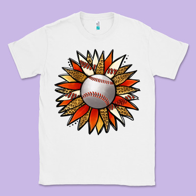 Baseball Sunflower Classic Tee Designed By Jasminsmagicworld