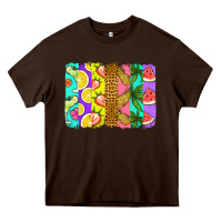 Chocolate Brown summer brushstroke Heavy Core Tee - Jasminsmagicworld