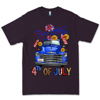Plum Western Fourth Of July Truck Premium Tee - FaDigitalArtStudio
