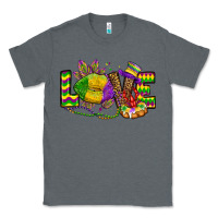Charcoal Heather love lips mardi gras Classic Tee - OliviaCreatesArt