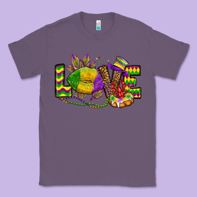 Love Lips Mardi Gras Classic Tee Designed By Oliviacreatesart