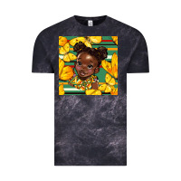 Cloud Black juneteenth afro girl seamless pattern Vintage Tee - BundleAndBundleShop