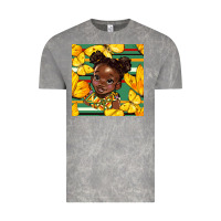 Cloud Rock juneteenth afro girl seamless pattern Vintage Tee - BundleAndBundleShop