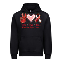 Peace Love Cure Heart And Neck Cancer Urban Hoodie | Teevron