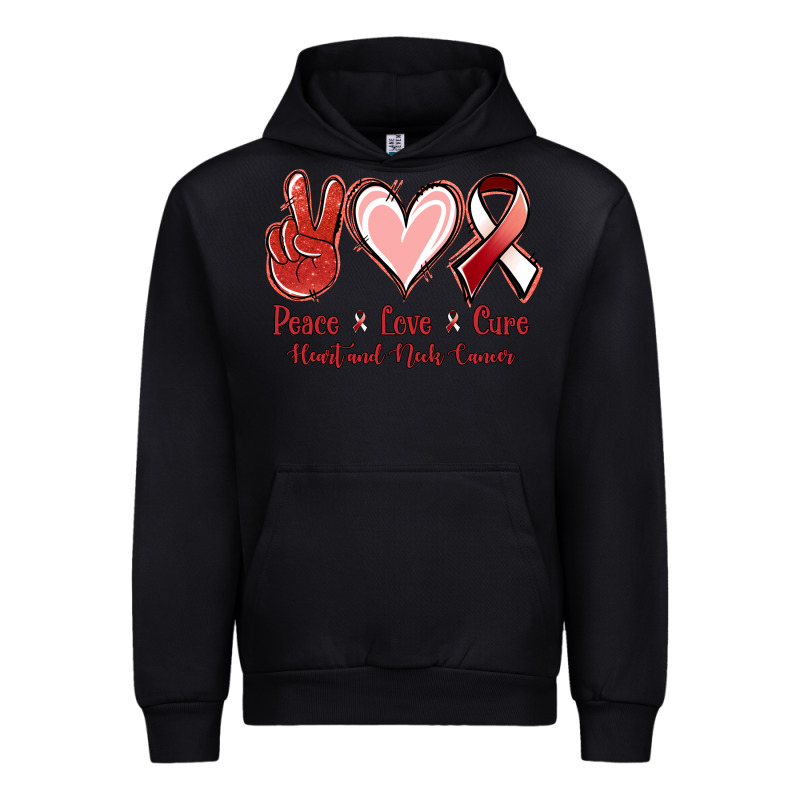 Peace Love Cure Heart And Neck Cancer Urban Hoodie by Jasminsmagicworld | Teevron