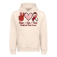 Sandshell Peace Love Cure Heart And Neck Cancer Urban Hoodie - Jasminsmagicworld