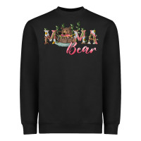 Black Mama bear with daisy Heavyweight Sweatshirt - RanaPortraitStore
