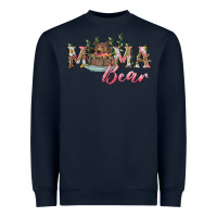 Navy Mama bear with daisy Heavyweight Sweatshirt - RanaPortraitStore