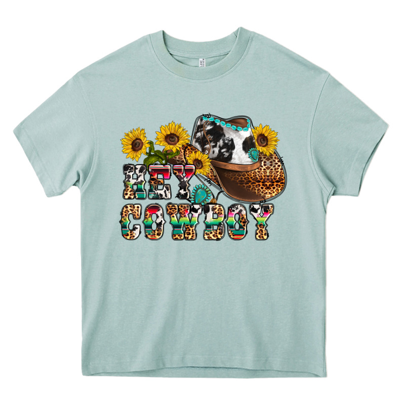 Hey Cowbow Heavy Core Tee by OliviaCreatesArt | Teevron