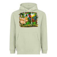 Matcha It's St. Patrick's Day Rooster And Chicken Heavyweight Hoodie - RanaPortraitStore