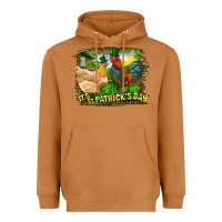 Meerkat It's St. Patrick's Day Rooster And Chicken Heavyweight Hoodie - RanaPortraitStore