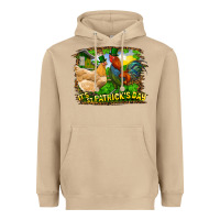 Mushroom It's St. Patrick's Day Rooster And Chicken Heavyweight Hoodie - RanaPortraitStore