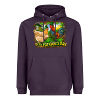 Plum It's St. Patrick's Day Rooster And Chicken Heavyweight Hoodie - RanaPortraitStore