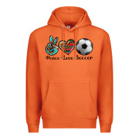 Carrot peace love soccer Premium Hoodie - Artiststas