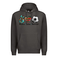 Smoke peace love soccer Premium Hoodie - Artiststas