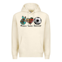 Tofu peace love soccer Premium Hoodie - Artiststas