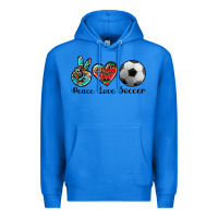 True Royal peace love soccer Premium Hoodie - Artiststas