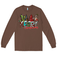 Chestnut Merry Christmas Long Sleeve Tee - CowhideDigitalArt