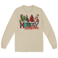 Mushroom Merry Christmas Long Sleeve Tee - CowhideDigitalArt