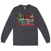 Smoke Merry Christmas Long Sleeve Tee - CowhideDigitalArt