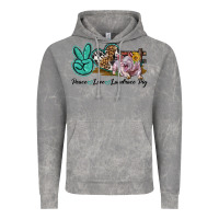 Cloud Rock Peace Love Landrace Pig Vintage Hoodie - LillyAllenDesigns