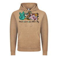 Vintage Coffee Peace Love Landrace Pig Vintage Hoodie - LillyAllenDesigns