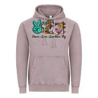 Vintage Zinc Peace Love Landrace Pig Vintage Hoodie - LillyAllenDesigns