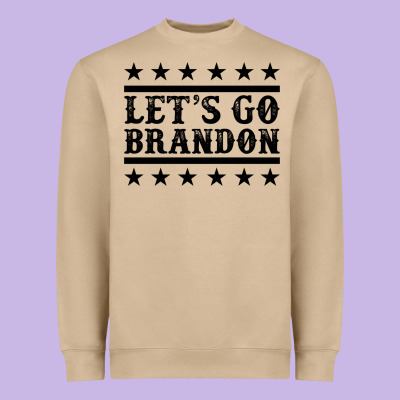 Let's Go Brandon Black Heavyweight Sweatshirt Designed By Jasminsmagicworld