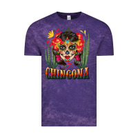 Cloud Purple chingona sugar skull Vintage Tee - BundleAndBundleShop
