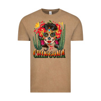 Vintage Coffee chingona sugar skull Vintage Tee - BundleAndBundleShop