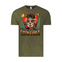 Vintage Olive chingona sugar skull Vintage Tee - BundleAndBundleShop