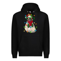 Black christmas rooster Premium Hoodie - RanaPortraitStore