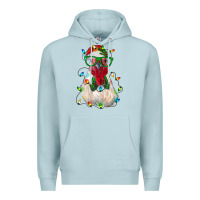 Blue Mist christmas rooster Premium Hoodie - RanaPortraitStore