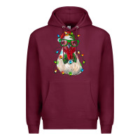 Burgundy christmas rooster Premium Hoodie - RanaPortraitStore