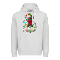 Dove Grey christmas rooster Premium Hoodie - RanaPortraitStore