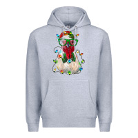 Heather Grey christmas rooster Premium Hoodie - RanaPortraitStore